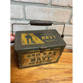 Vintage Gail & Ax Navy Tobacco Advertising Tin Lunch Pail Can American Co.