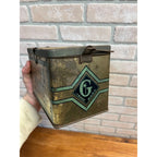 Vintage Gail & Ax Navy Tobacco Advertising Tin Lunch Pail Can American Co.