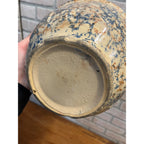 Vintage Red Wing Stoneware Spongeware Mixing Bowl Primitive Kitchen 9"