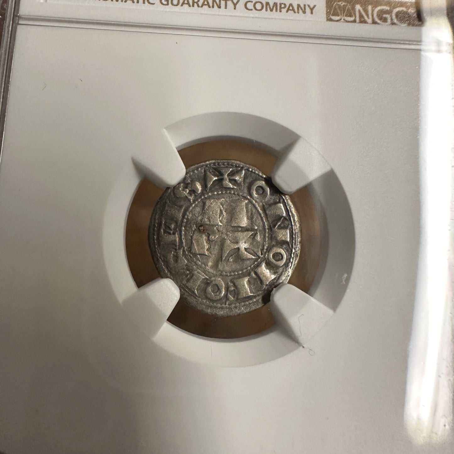 FRANCE, Bearn. Centulle, 1100-1300, Silver Denier, NGC XF 40