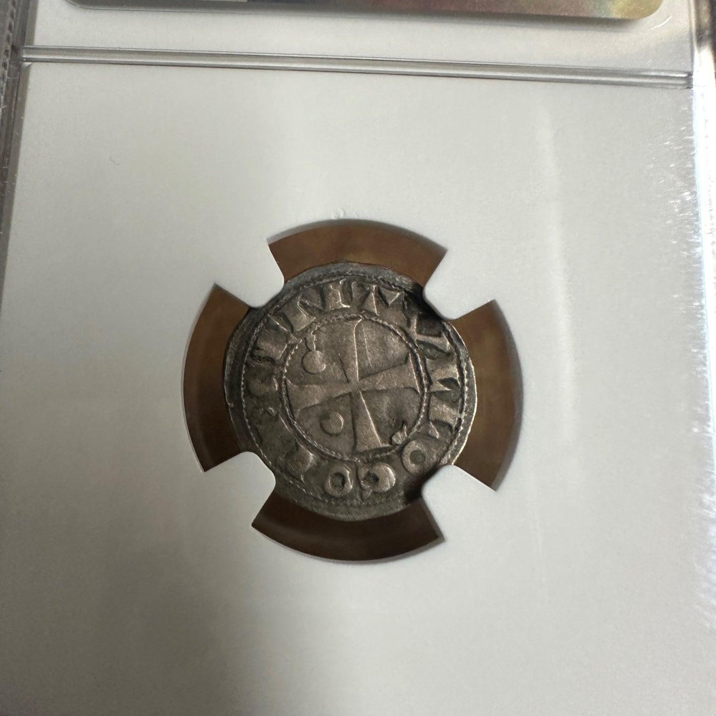 FRANCE, Bearn. Centulle, 1100-1300, Silver Denier, NGC XF 40