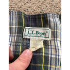 Vintage L.L. Bean Sleepshirt Mens Large Green Plaid Flannel Henley Nightshirt