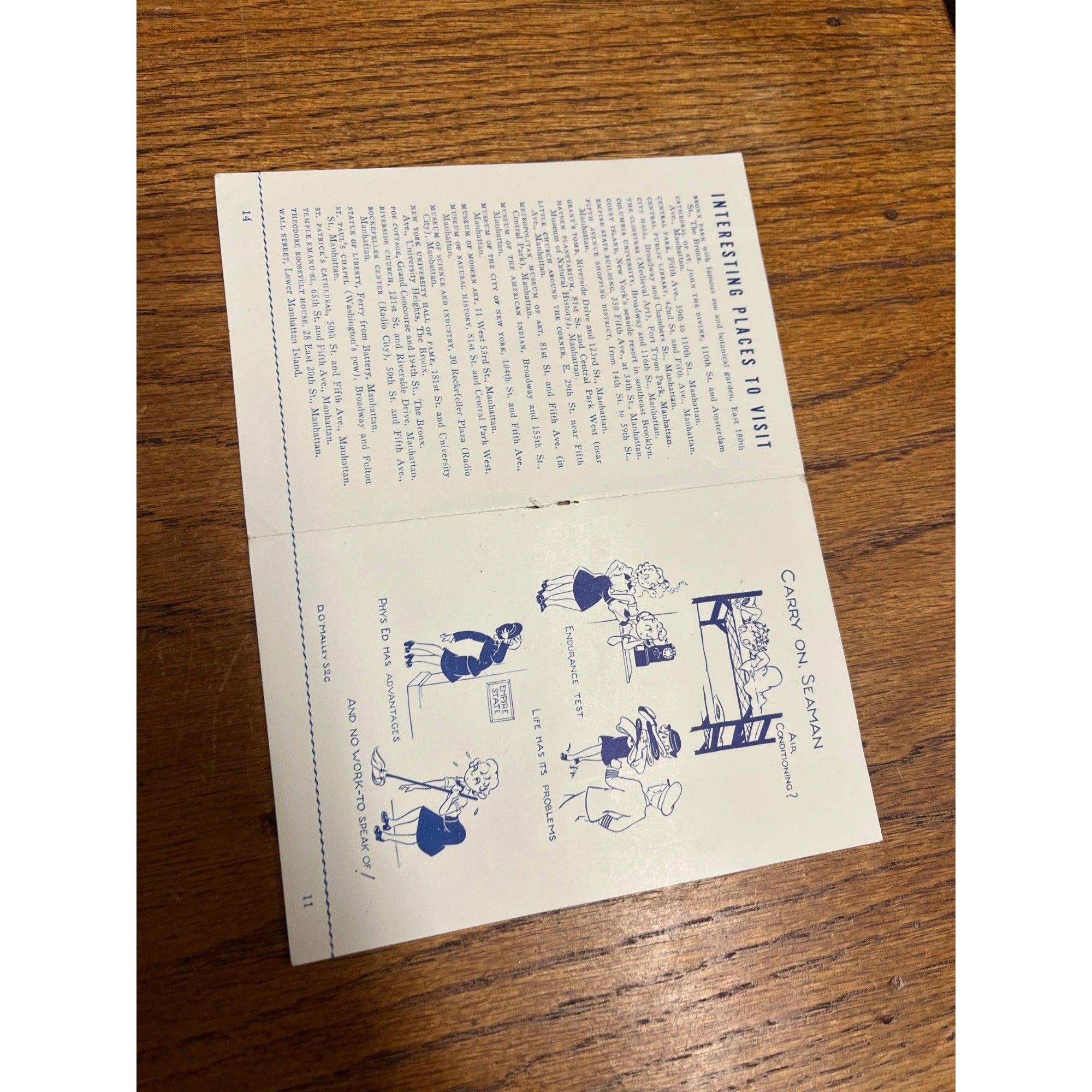 Vintage WWII Era US Navy Ephemera Homefront Window Sign Training Bronx Map ++