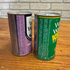 Vintage 1970s Weight Watchers Grape Soda & Ice Tea Pull Tab Straight Soda Can