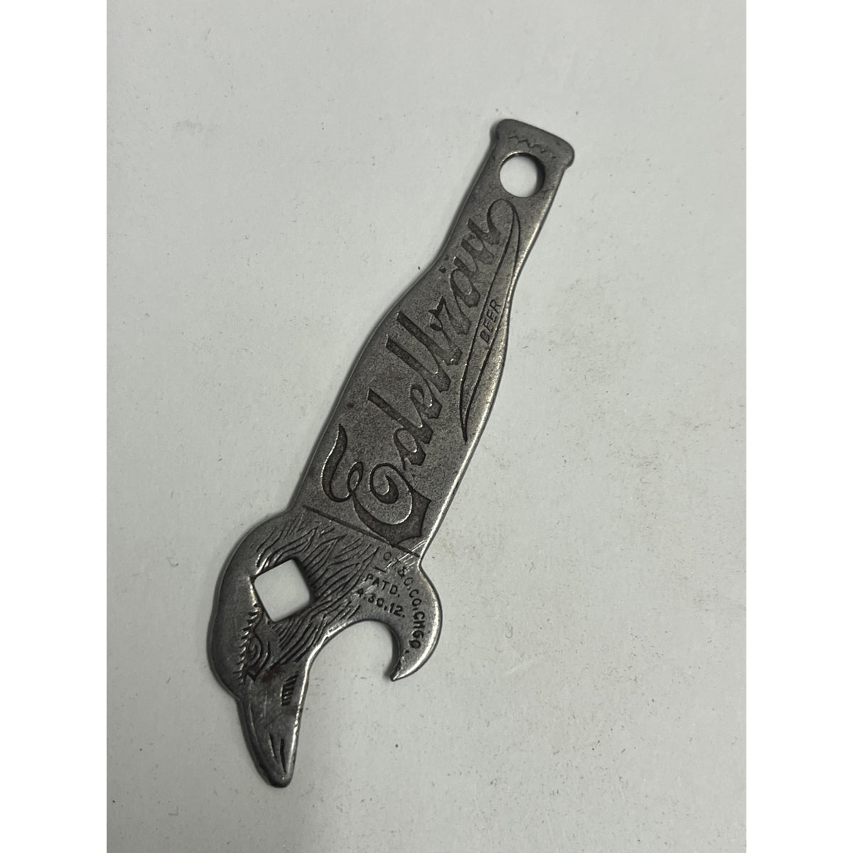1910s Schreier Brew Edelbrau Beer Sheboygan WI Eagle Head Bottle Opener Figural