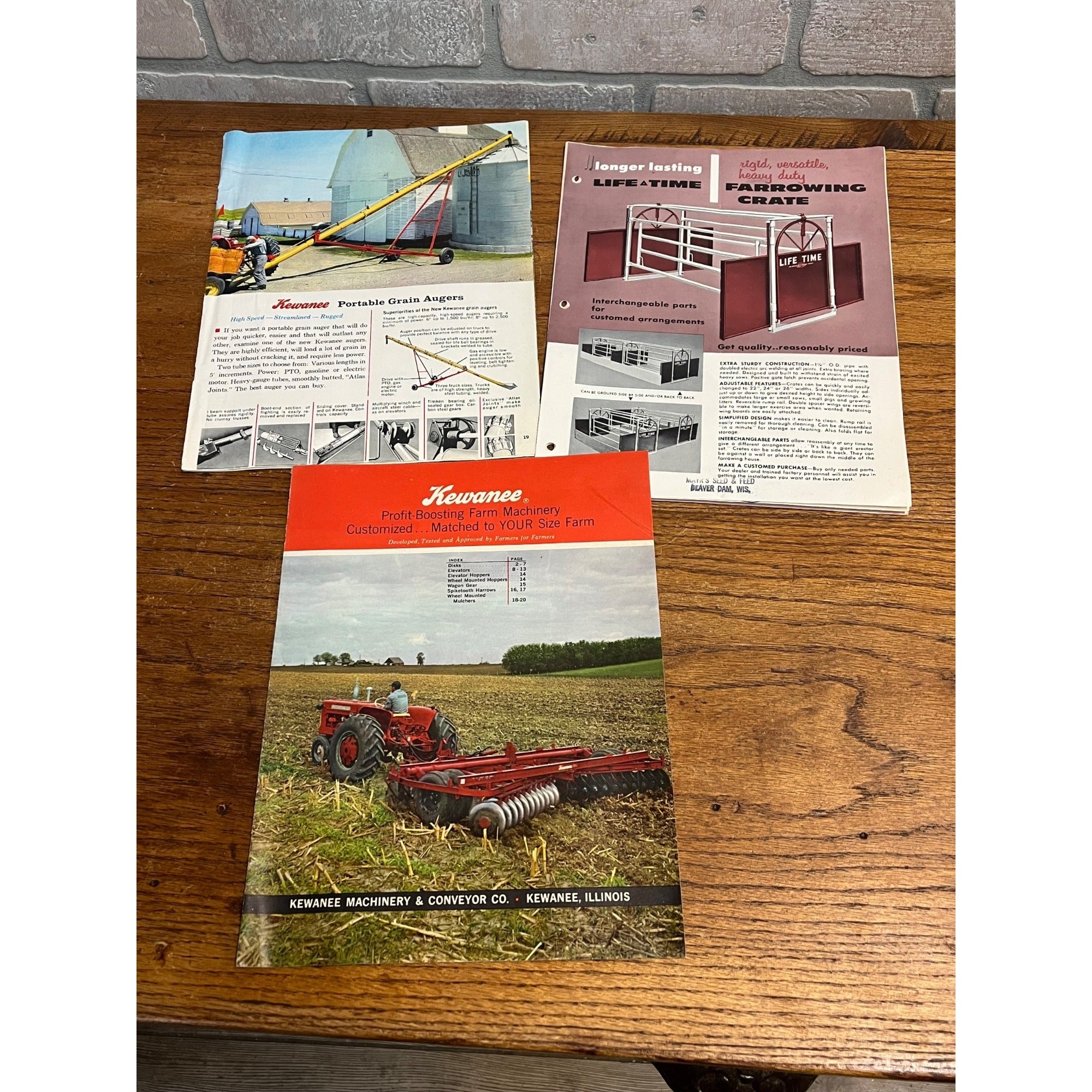 Vintage Kewanee Farm Machinery & Conveyor Co Illinois Sales Booklets Advertising