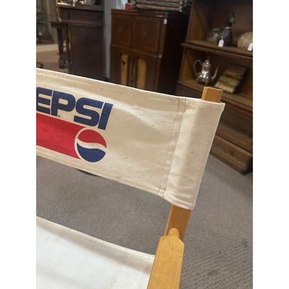 Vintage Pepsi Directors Promotional Advertising Folding Wooden Canvas Chairs