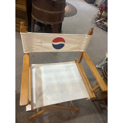 Vintage Pepsi Directors Promotional Advertising Folding Wooden Canvas Chairs