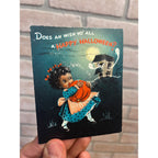 Vintage Halloween Hallmark Invitation Party Card 1960s Girl Pumpkin Haunted House