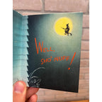 Vintage Halloween Hallmark Invitation Party Card 1960s Girl Pumpkin Haunted House
