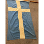 Vintage 1970s Sweden 3' x 5' Bulldog Flag 100% Cotton Bunting - Used
