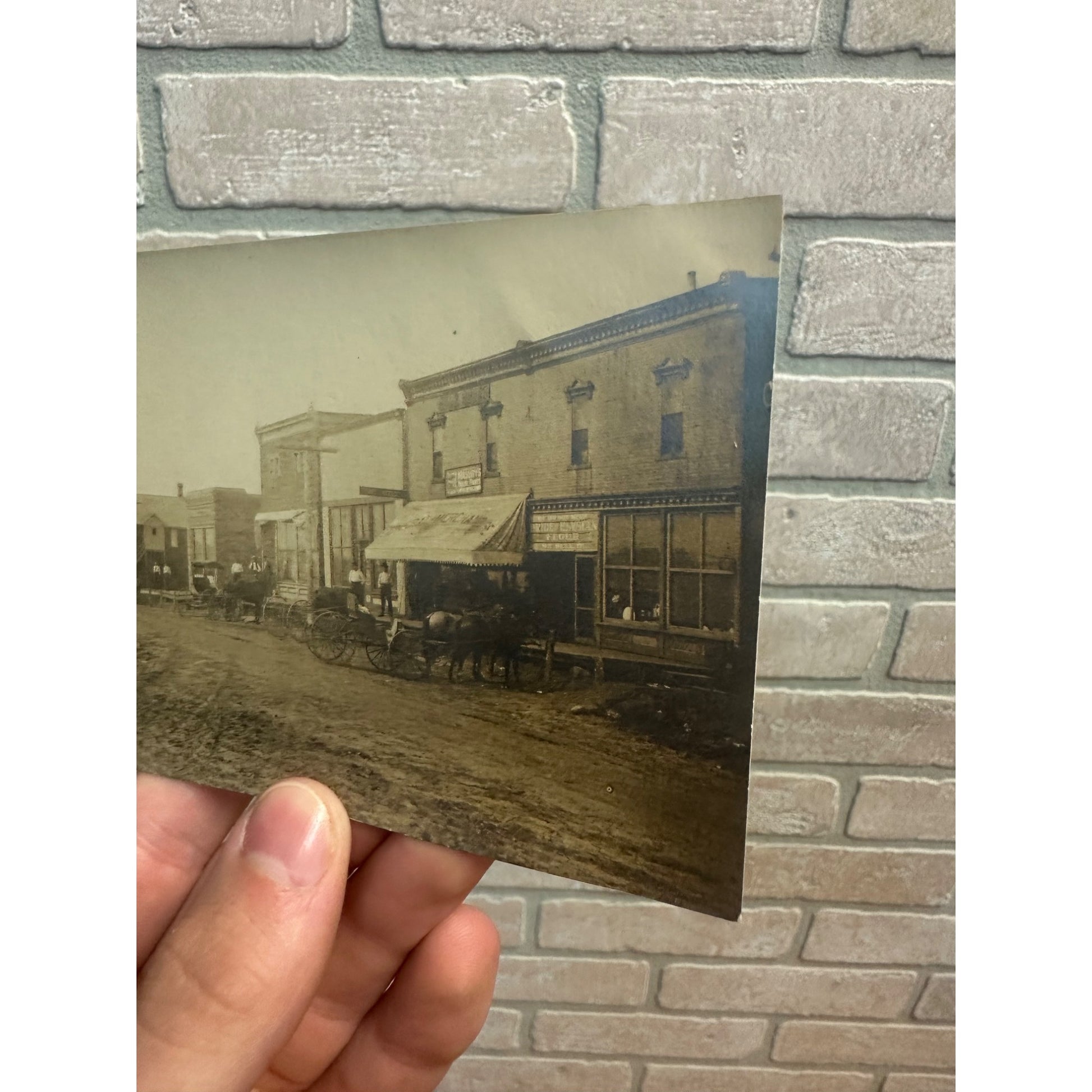 Coulter Iowa IA RPPC Postcard Main Street West Side Early 1900s Vintage