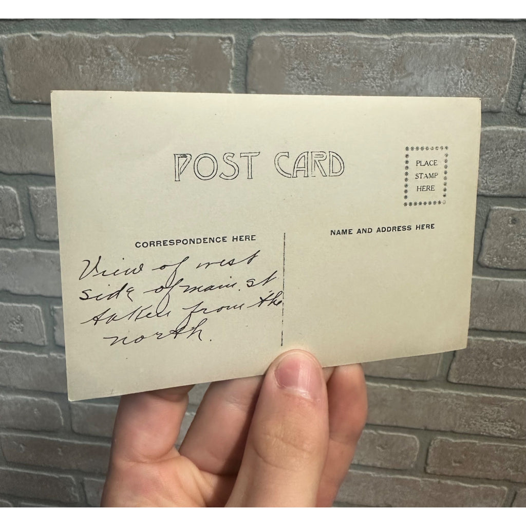 Coulter Iowa IA RPPC Postcard Main Street West Side Early 1900s Vintage