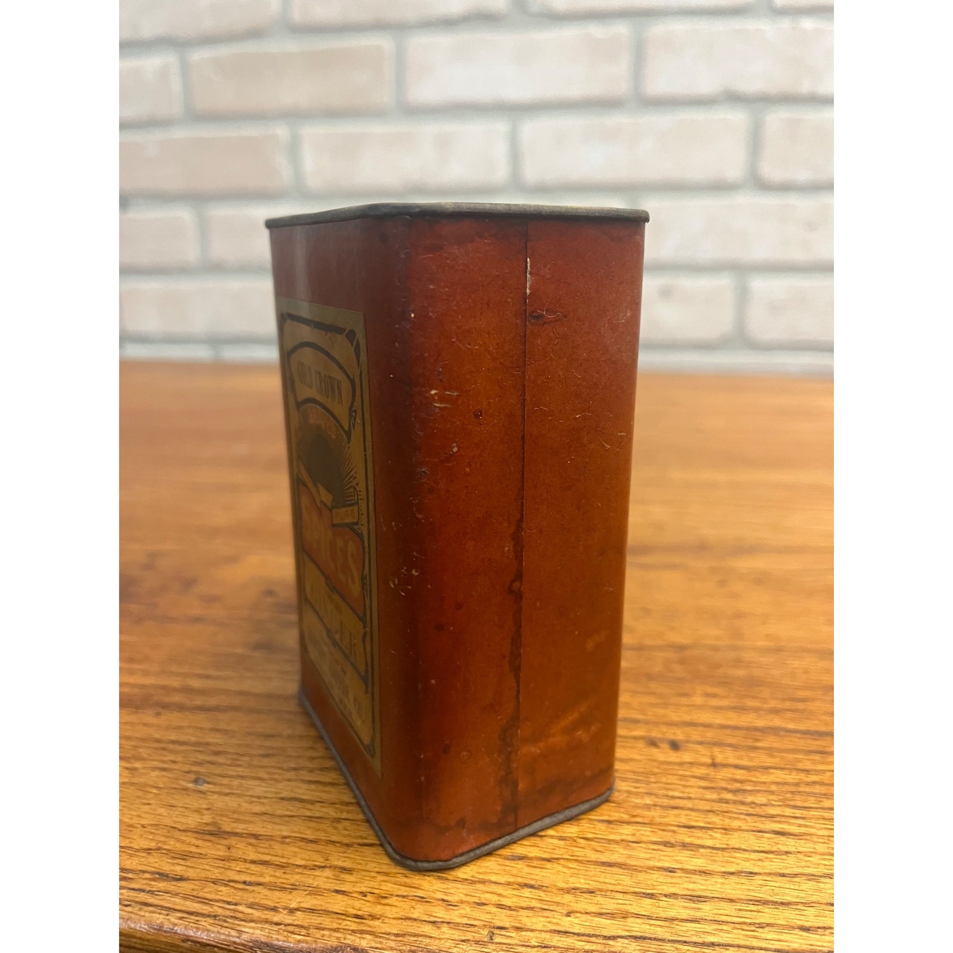 RARE Vintage 1920s Simpson Coffee Co. Spice Tin Saginaw MI Michigan Ginger