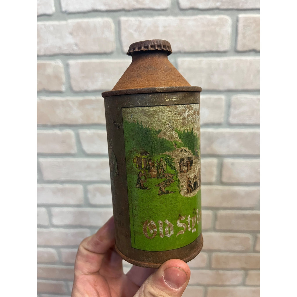 Vintage Heileman's Old Style Lager Cone Top Beer Can w/ Cap Lacrosse Wis WI