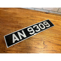 Vintage British License Plate AN 9309 Birmingham England UK Pressed Aluminum