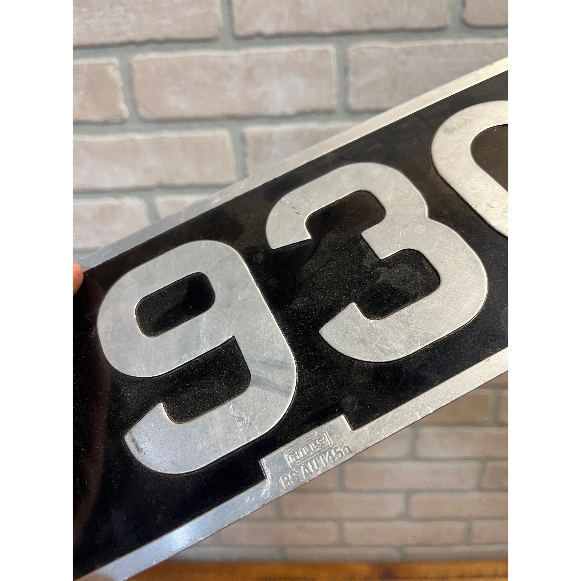 Vintage British License Plate AN 9309 Birmingham England UK Pressed Aluminum