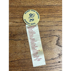 RARE 1957 Baseball Pin Milwaukee Braves National League Champs w/ Roster Ribbon