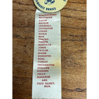 RARE 1957 Baseball Pin Milwaukee Braves National League Champs w/ Roster Ribbon