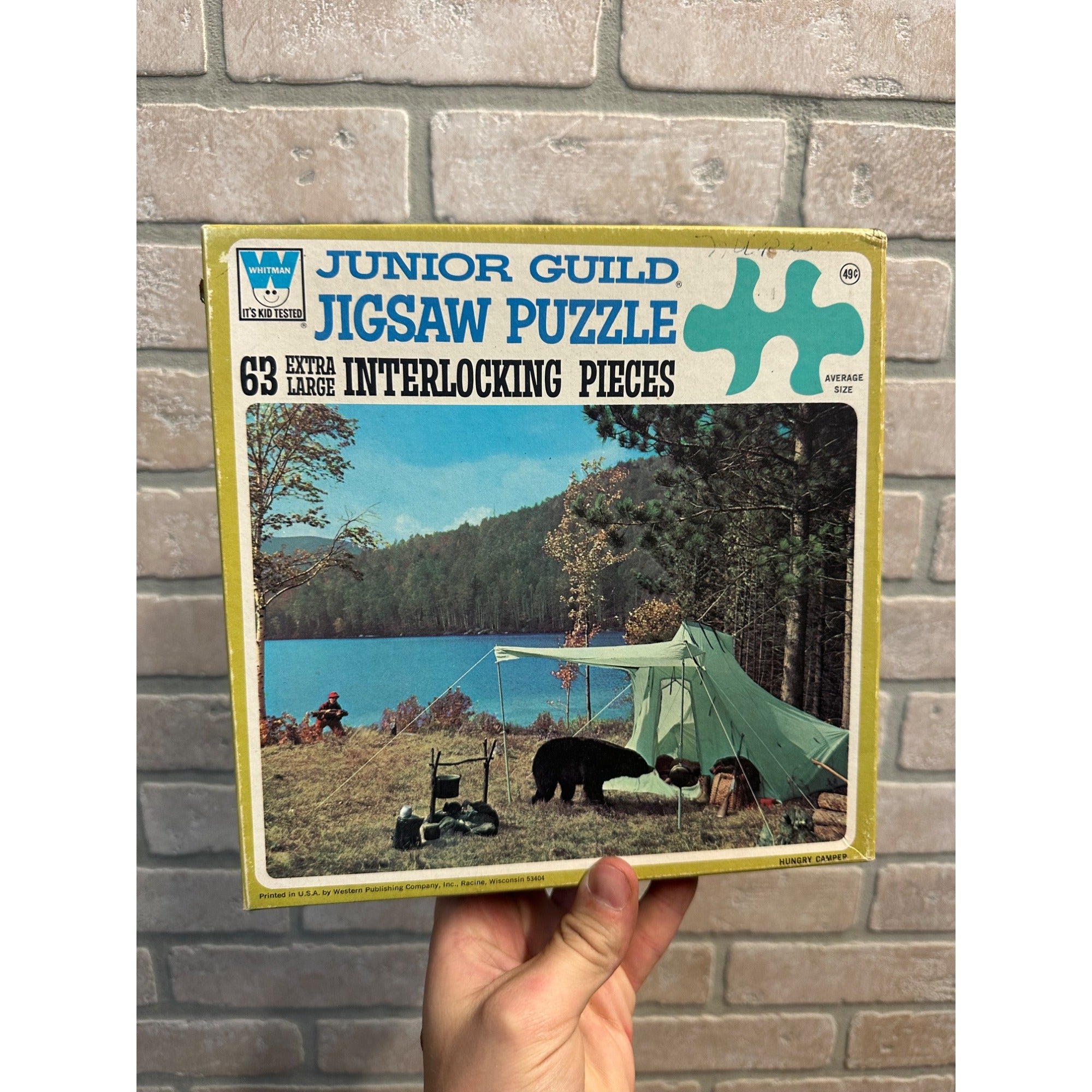 Vintage Whitman Junior Guild Jigsaw Puzzle Hungry Camper 4429 Camping Scene