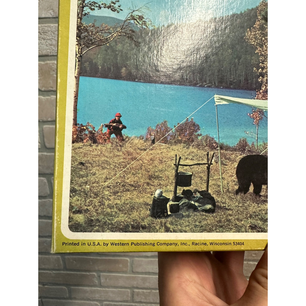 Vintage Whitman Junior Guild Jigsaw Puzzle Hungry Camper 4429 Camping Scene
