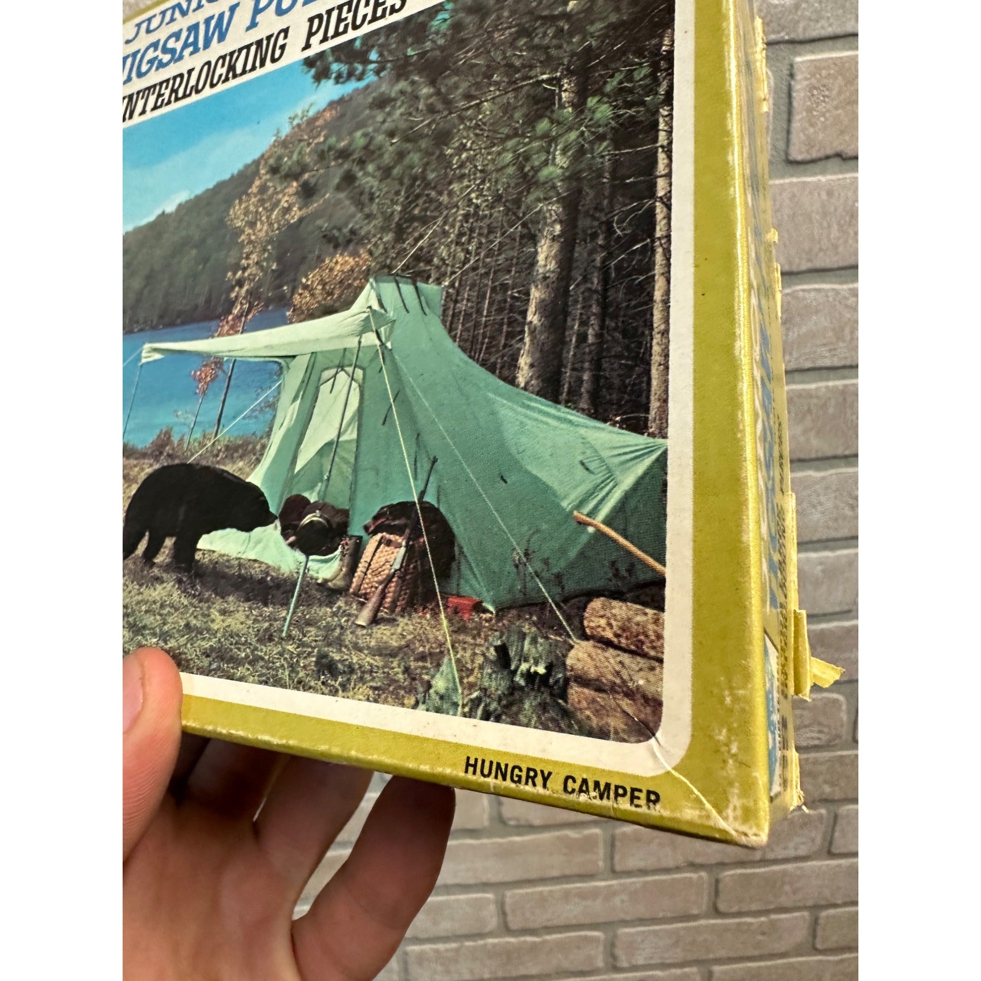 Vintage Whitman Junior Guild Jigsaw Puzzle Hungry Camper 4429 Camping Scene