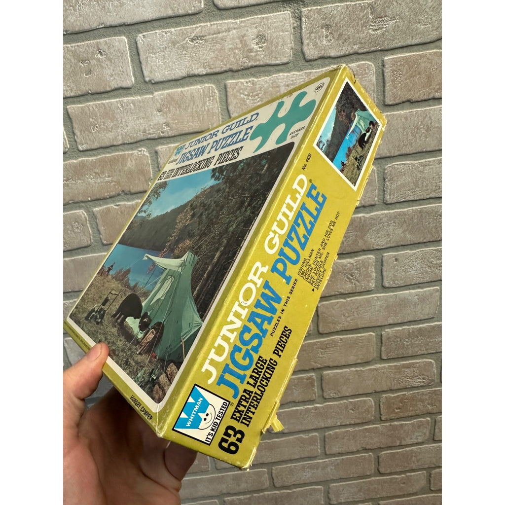 Vintage Whitman Junior Guild Jigsaw Puzzle Hungry Camper 4429 Camping Scene