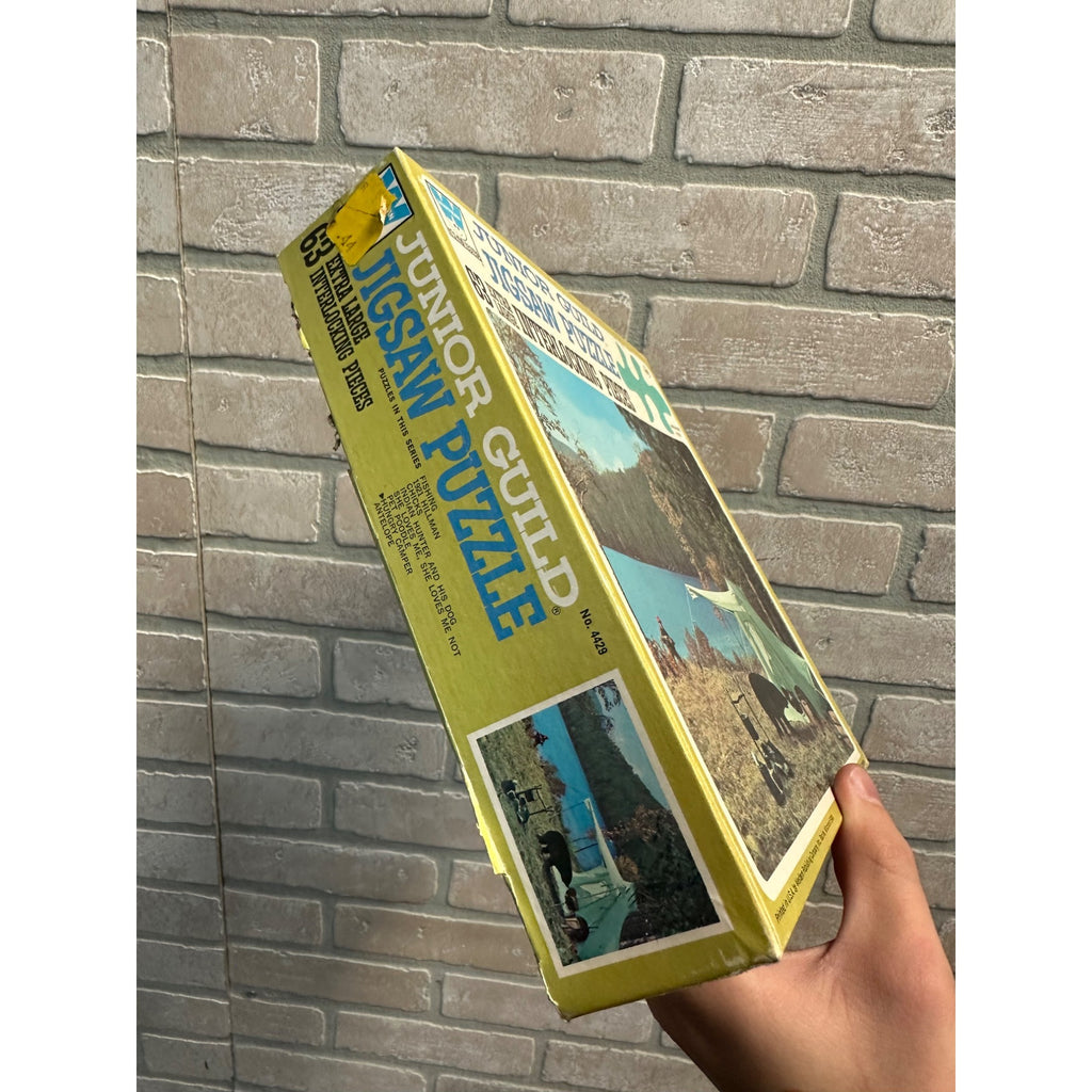 Vintage Whitman Junior Guild Jigsaw Puzzle Hungry Camper 4429 Camping Scene