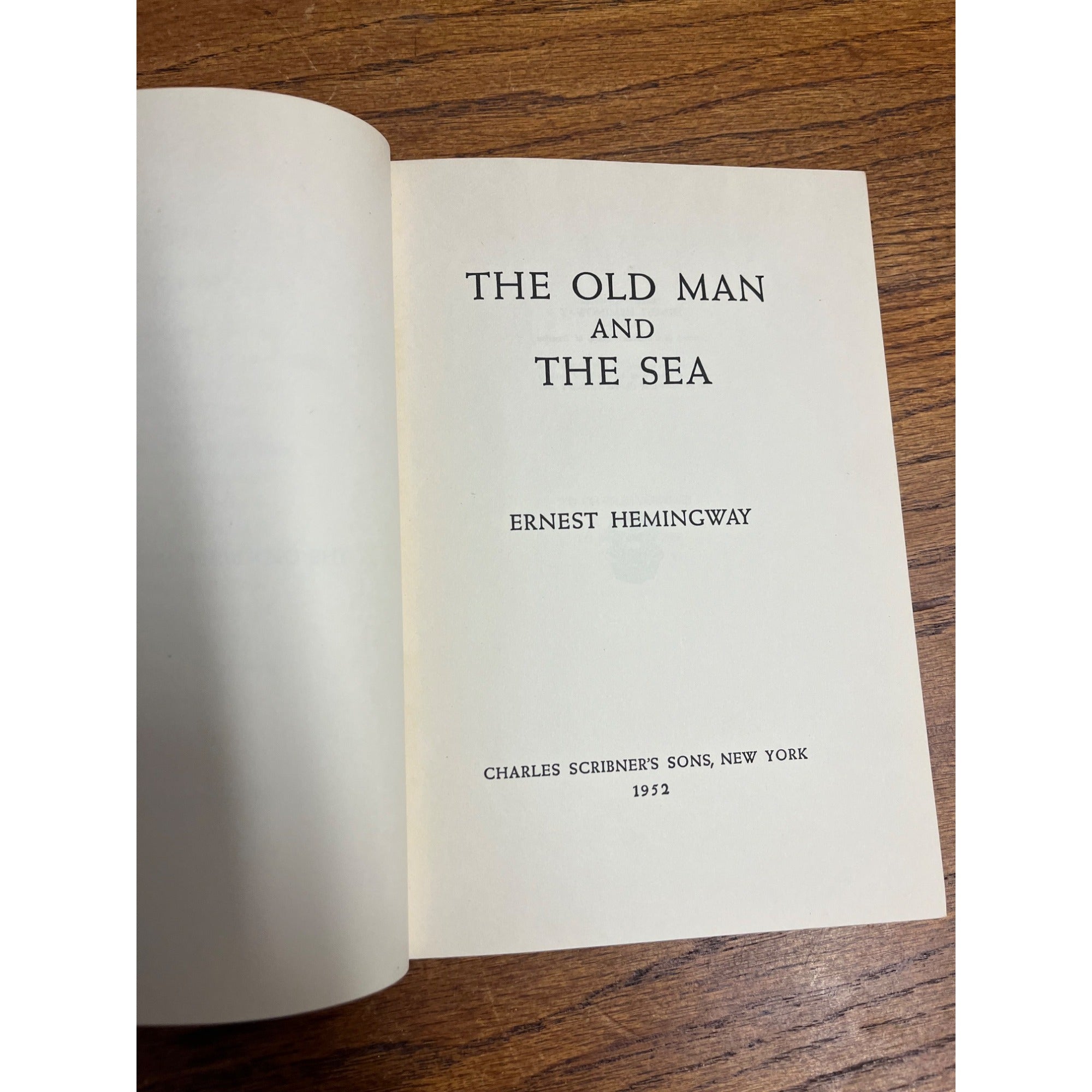 The Old Man and the Sea by Ernest Hemingway (Scribner's 1952) 1st Edition, 2nd Prnt