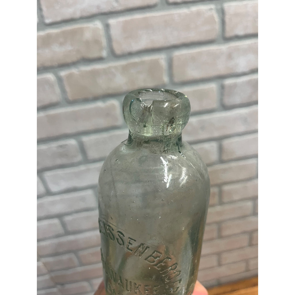 Vintage John Weissenberger Soda Beer Bottle Milwaukee Wisconsin Blob Hutchinson