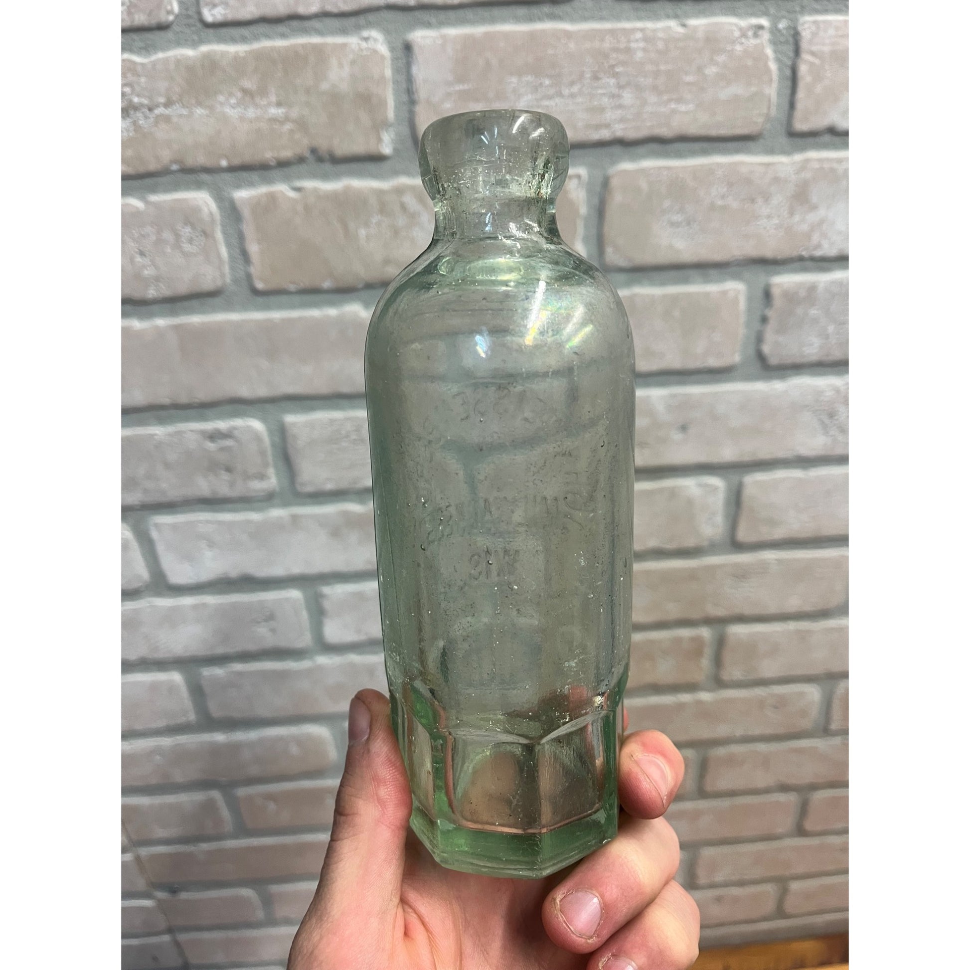 Vintage John Weissenberger Soda Beer Bottle Milwaukee Wisconsin Blob Hutchinson