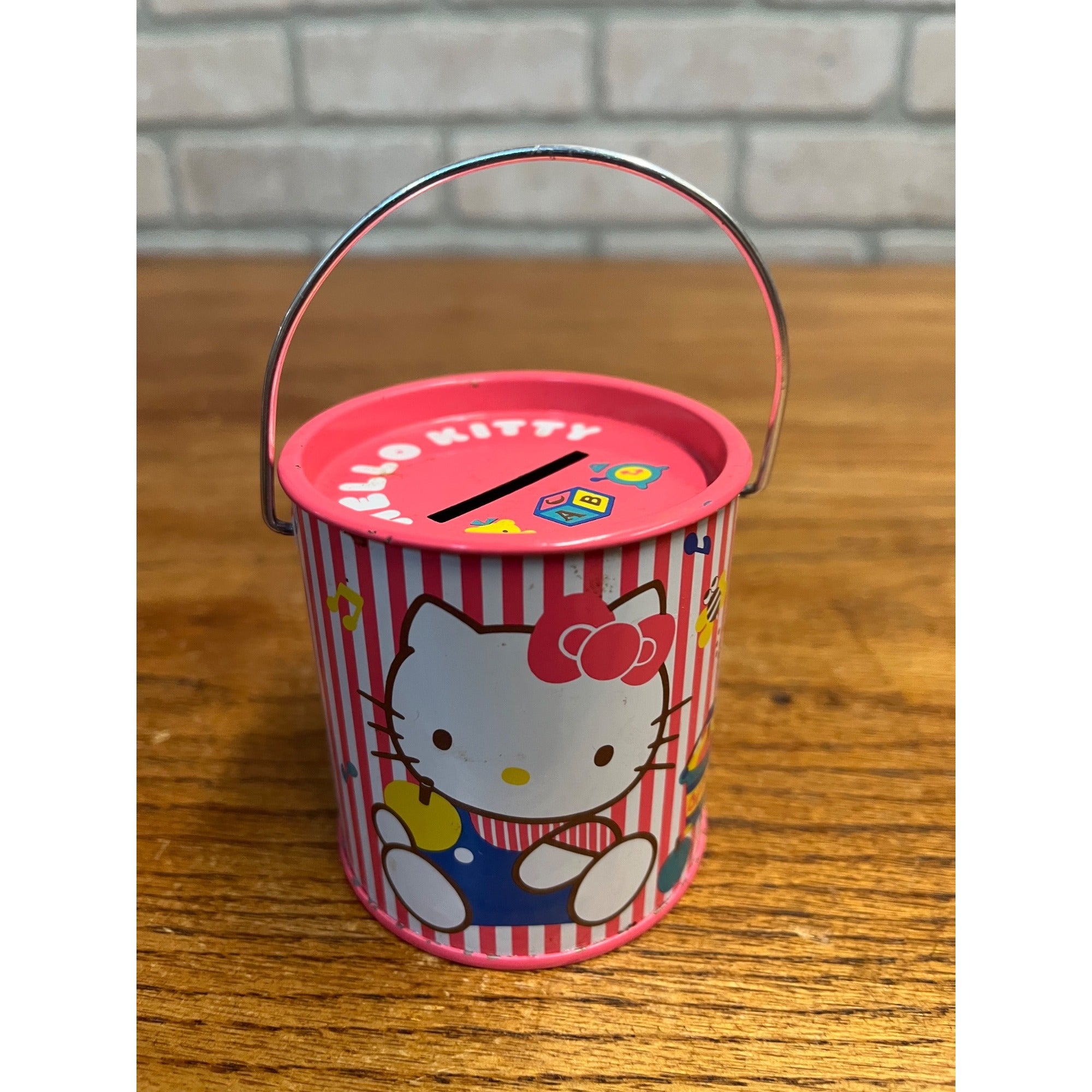 Vintage Hello Kitty Tin Coin Bank 1988 Sanrio Japan