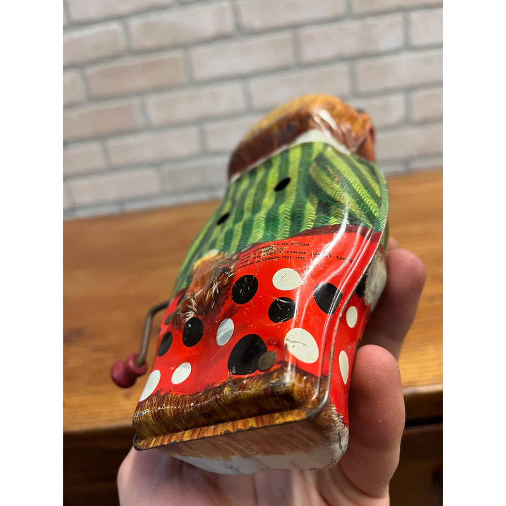 Vintage 1950s Mattel Tin Puppy "where Has My Little Dog Gone?" Music Wind up Toy