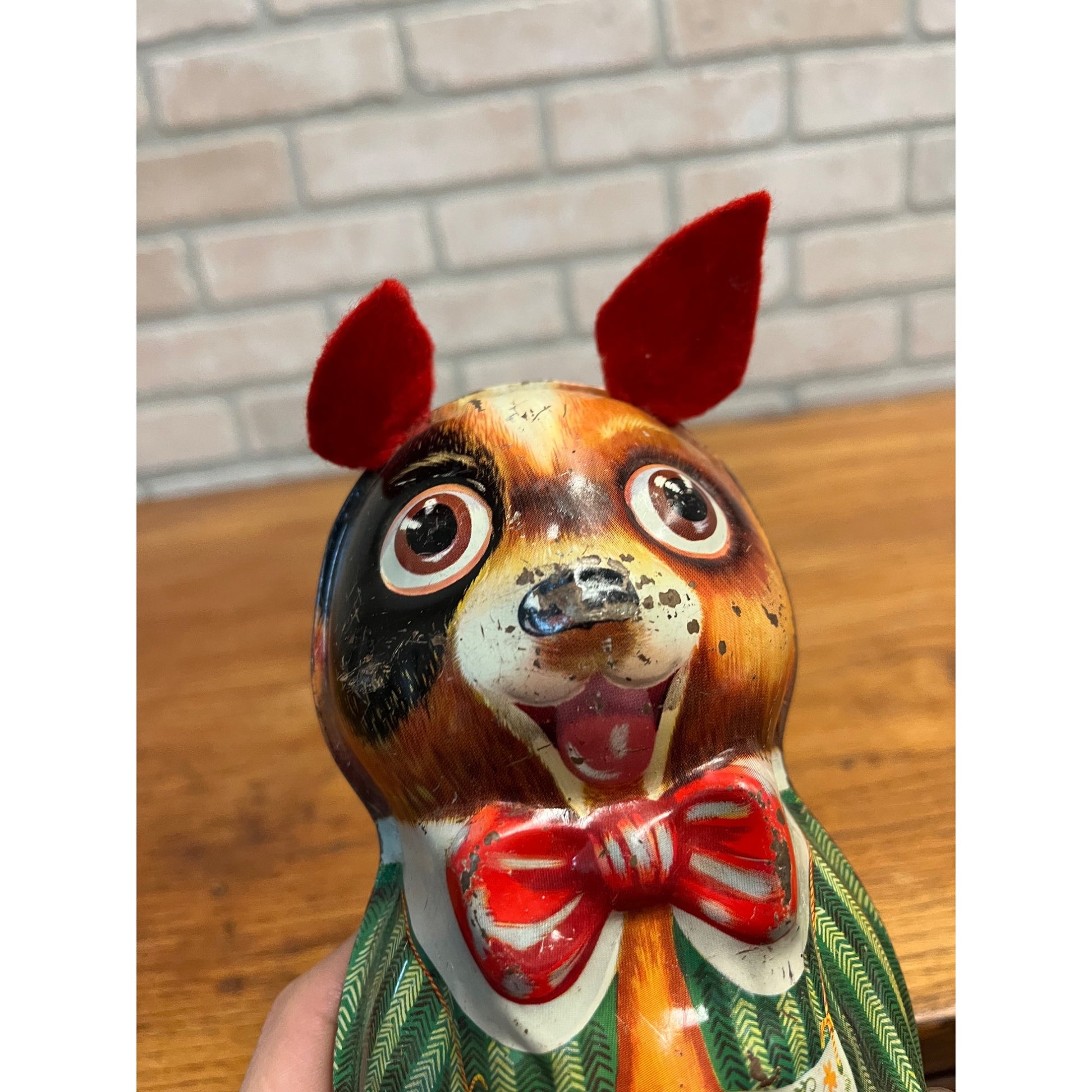 Vintage 1950s Mattel Tin Puppy "where Has My Little Dog Gone?" Music Wind up Toy