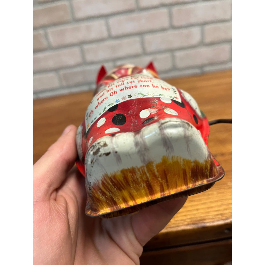 Vintage 1950s Mattel Tin Puppy "where Has My Little Dog Gone?" Music Wind up Toy