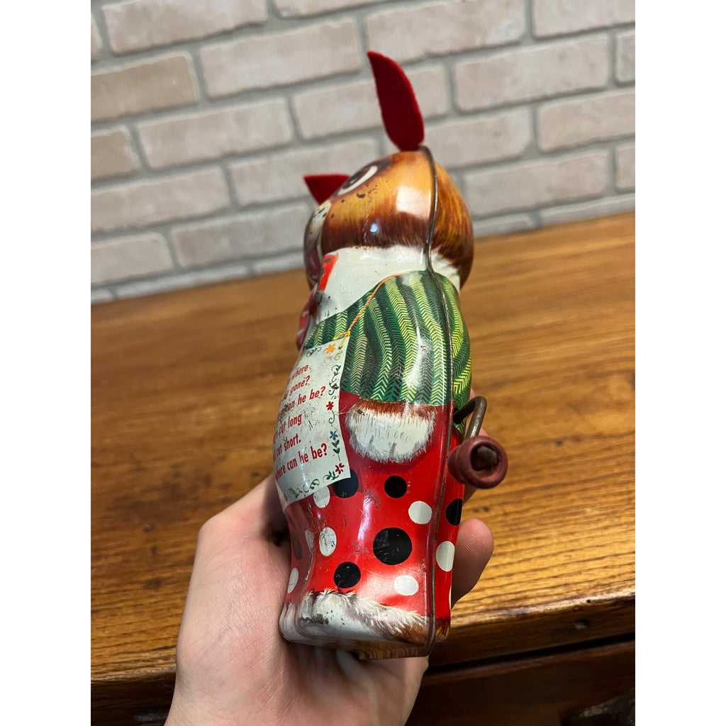 Vintage 1950s Mattel Tin Puppy "where Has My Little Dog Gone?" Music Wind up Toy