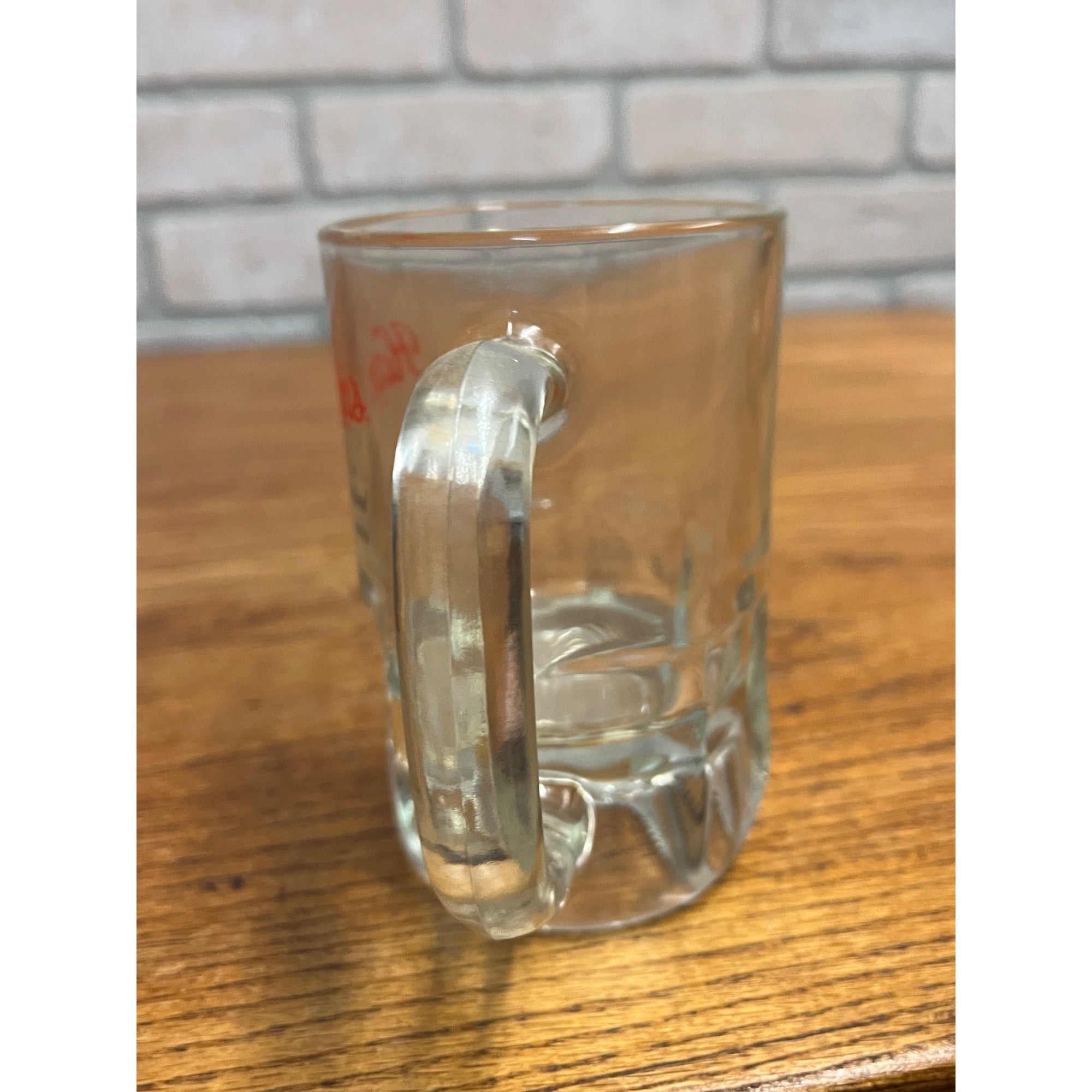 Vintage Hamm's Beer Heavy Glass Tankard Mug 4.75" Barware Land of Sky Blue Water