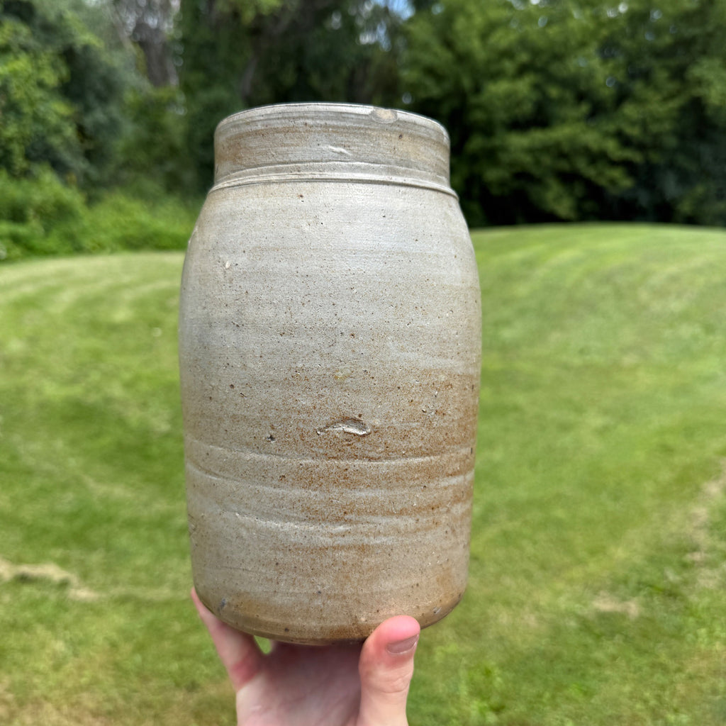 Antique Stoneware Preserves Mustard Pickle Crock Wax Seal