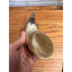 Vintage Modele Elless Depose Carved Bovine Hunting Horn Pair France Circa 1960