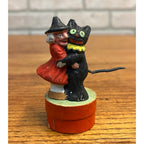 Vintage 1930s Halloween German Dancing Cat & Witch Candy Container Antique Early