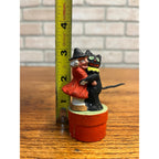 Vintage 1930s Halloween German Dancing Cat & Witch Candy Container Antique Early