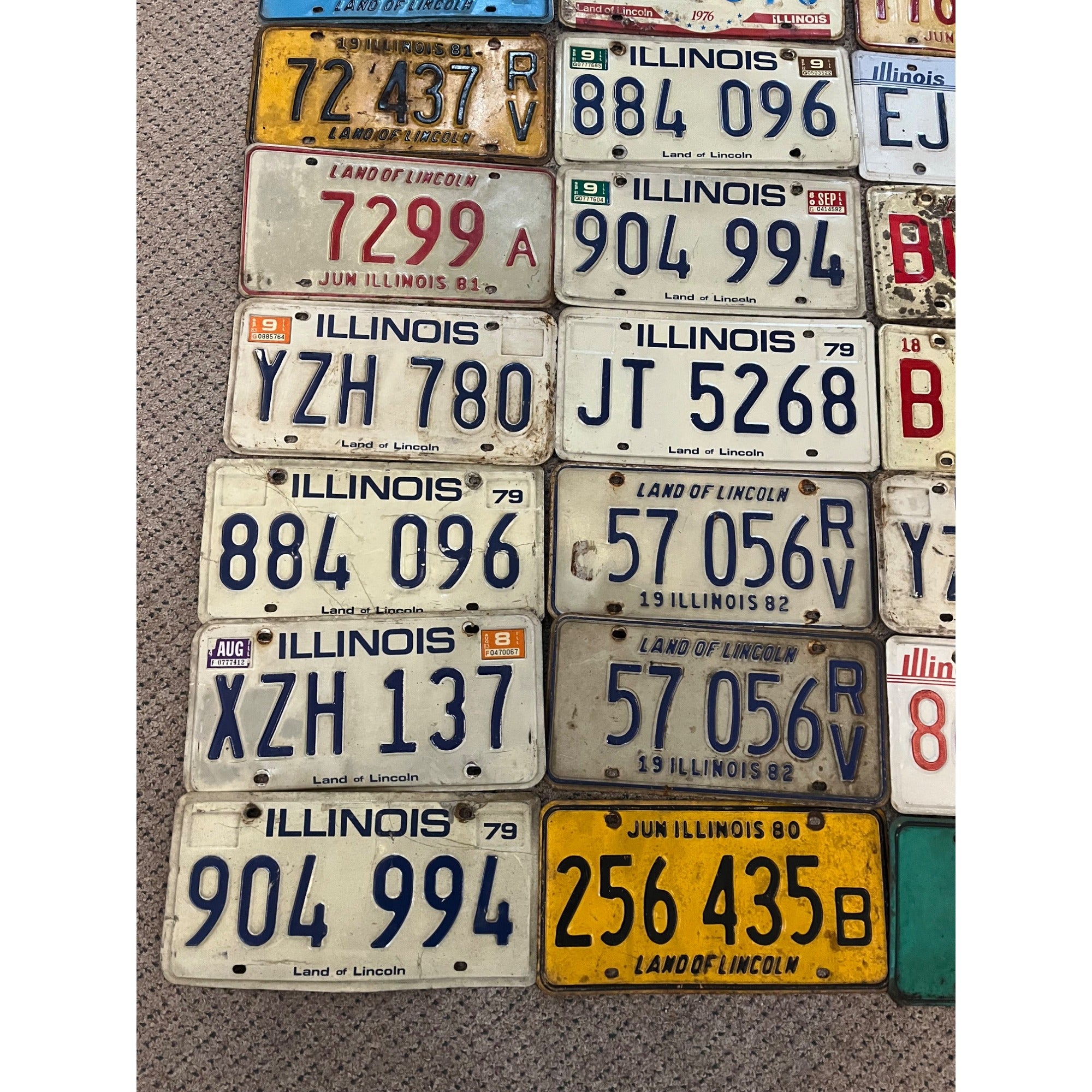 Vintage Huge Lot (30) Illinois Car RV Truck License Plates 1960s-1980s
