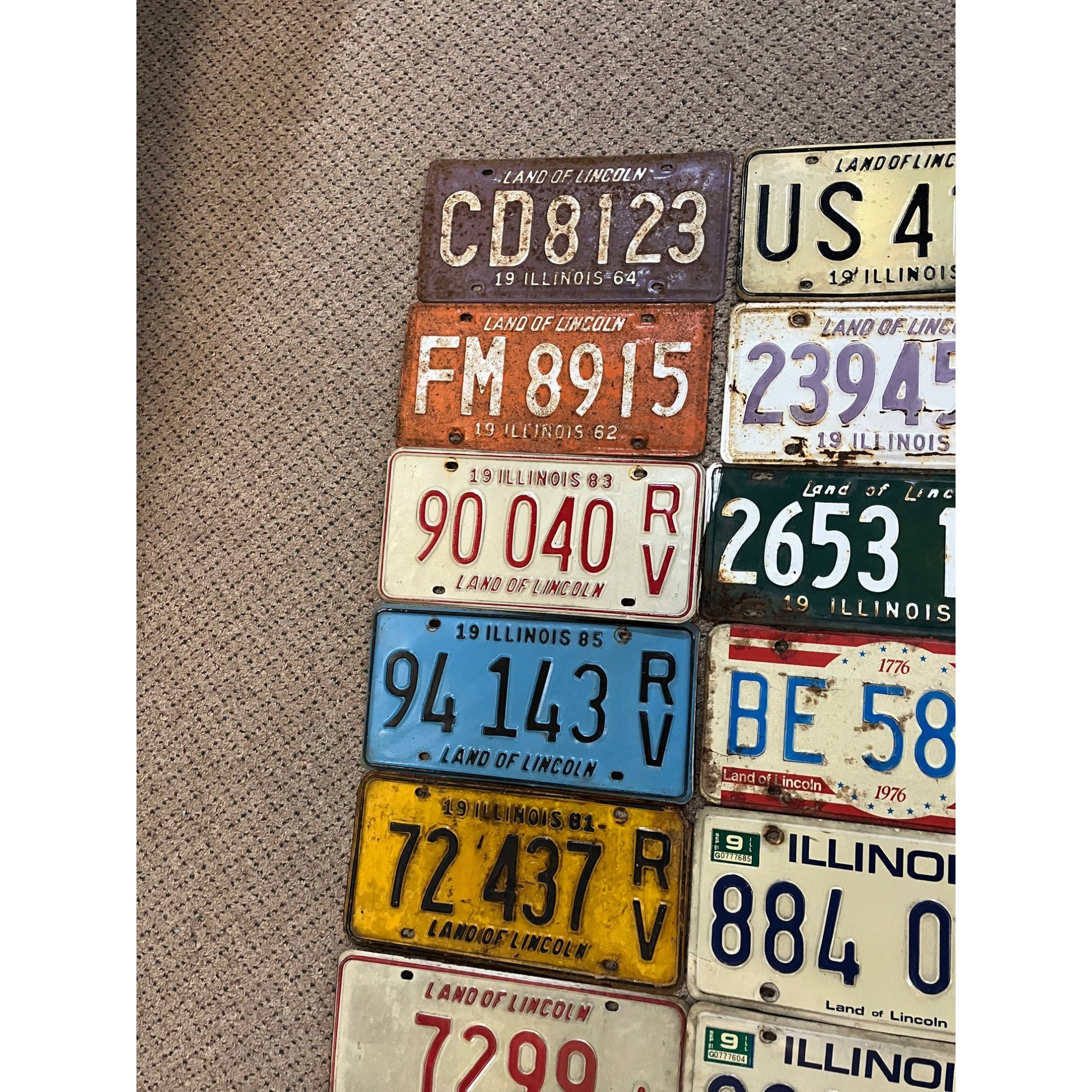 Vintage Huge Lot (30) Illinois Car RV Truck License Plates 1960s-1980s