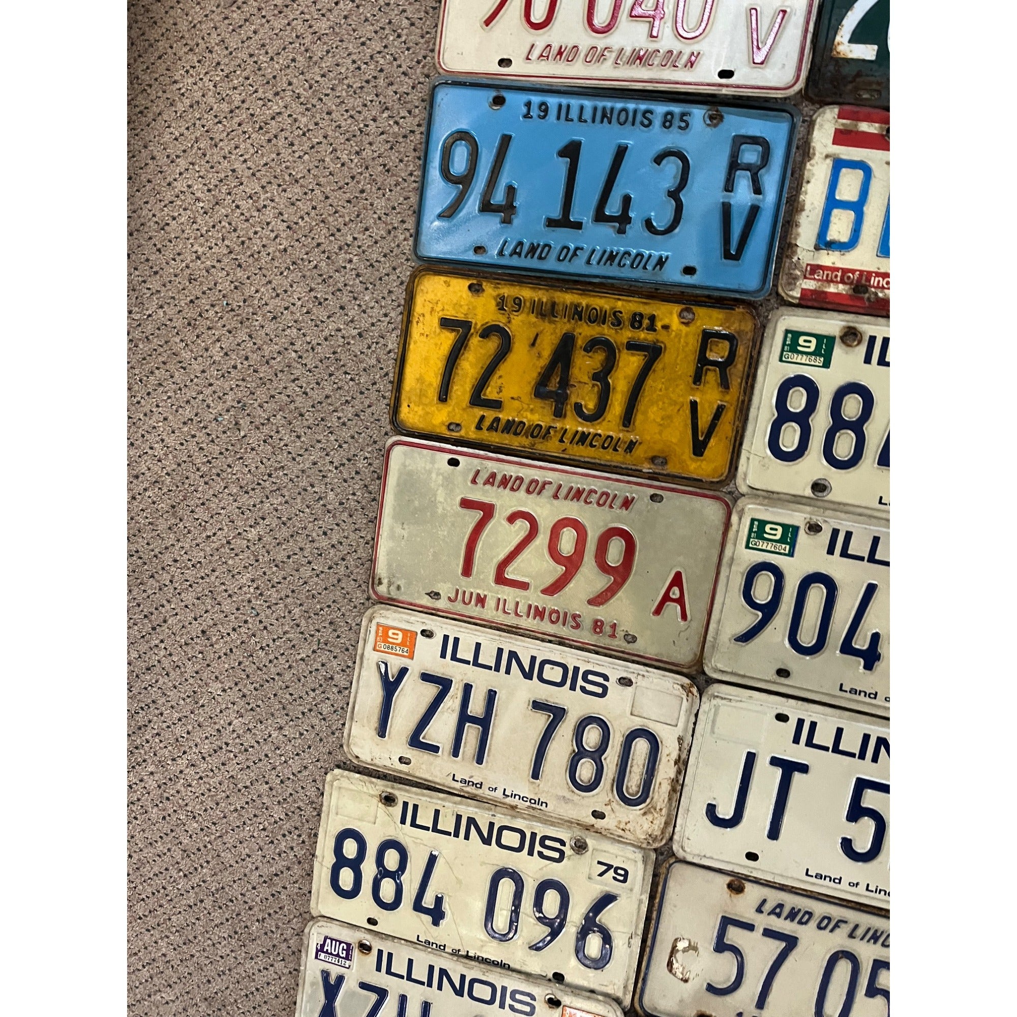 Vintage Huge Lot (30) Illinois Car RV Truck License Plates 1960s-1980s