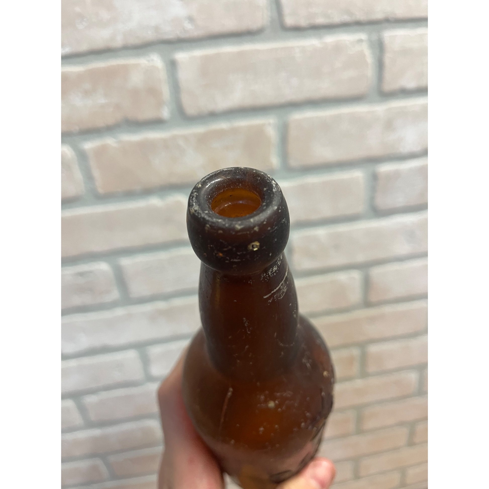 1890s Val Blatz Brewing Company Milwaukee Vintage Blob Top Beer Bottle Amber