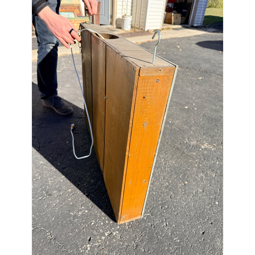 Vintage 1900s Shoe Cobbler Reverse on Glass Milwaukee Trade Advertising Sign