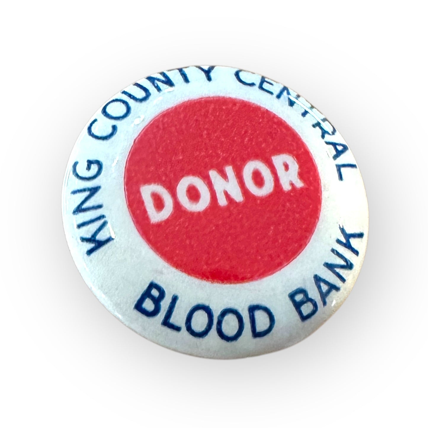 Vintage American Red Cross King County Blood Donor Lapel Pin Bank 3/4"