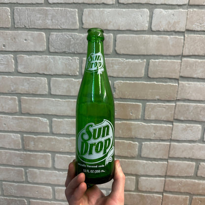 Vintage Scarce Sun Drop Soda Pop 12oz Green Glass Bottle 1990s?