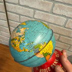 Ohio Art Co. WORLD BANK GLOBE Tin Litho Made in USA As You Save So You Prosper