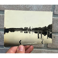 Scene from Bridge Fremont Wisconsin WI Wis RPPC Real Photo Postcard
